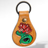 American Darling ADKR154 Hand Tooled Carved Genuine Leather Keyring
