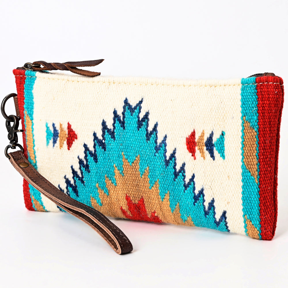 American Darling Wristlet Hair -On Saddle blanket Genuine Leather Western Women Bag | Handbag Purse Travel Clutch