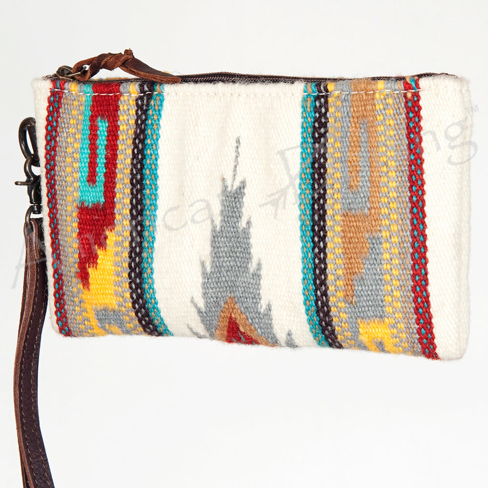 American Darling Wristlet Hair -On Saddle blanket Genuine Leather Western Women Bag | Handbag Purse Travel Clutch