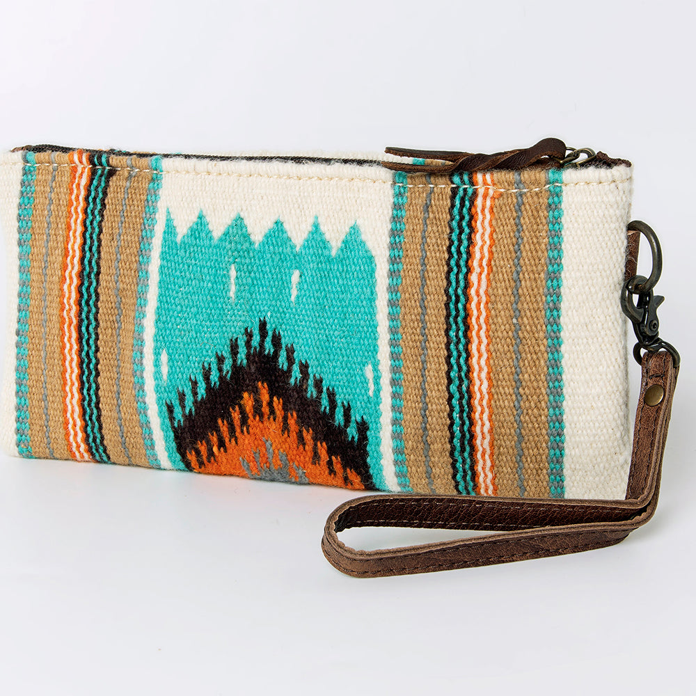 American Darling Wristlet Hair -On Saddle blanket Genuine Leather Western Women Bag | Handbag Purse Travel Clutch