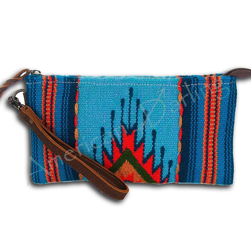 American Darling Wristlet Hair -On Saddle blanket Genuine Leather Western Women Bag | Handbag Purse Travel Clutch