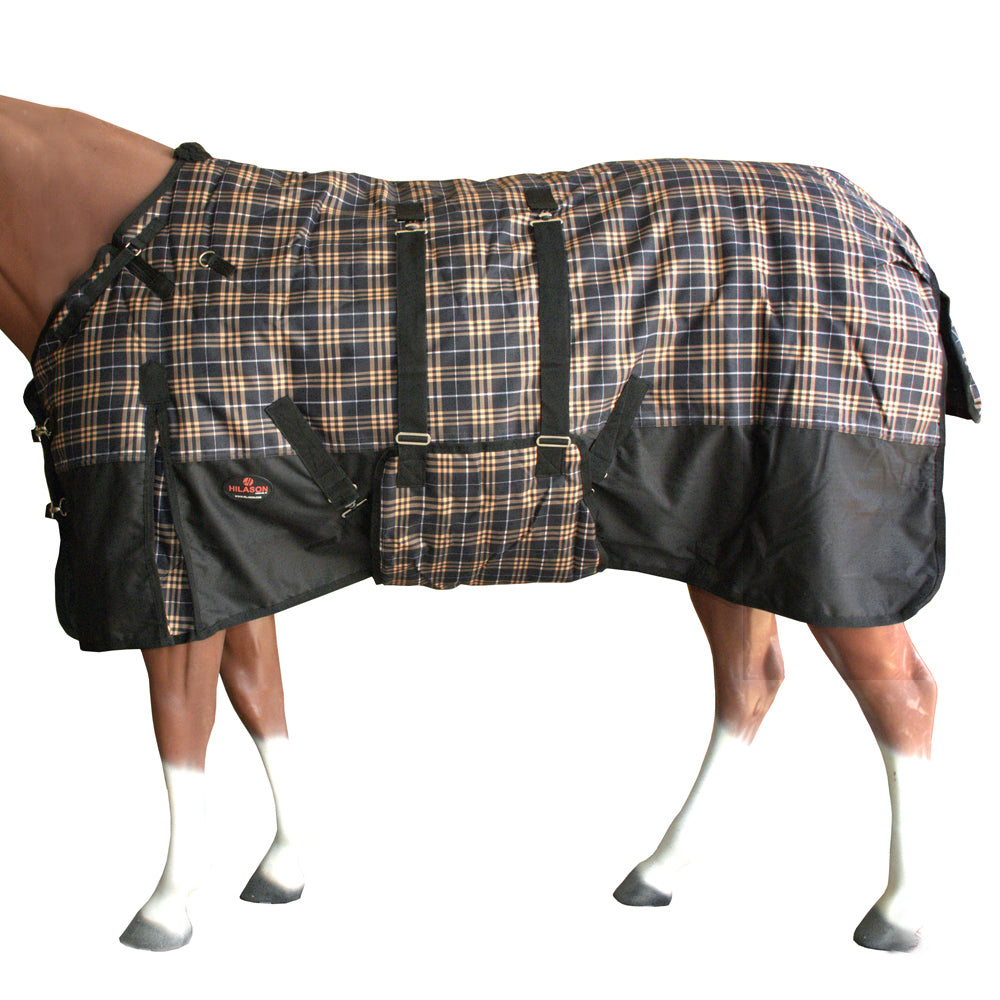 66"- 84" Hilason 1200D Winter Waterproof Turnout Horse Blanket Belly Wrap