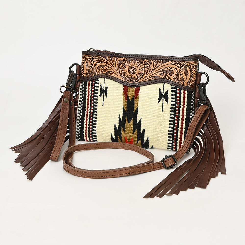 American Darling Cross Body Hand Tooled Saddle Blanket Genuine Leather Western Women Bag Handbag Purse | Crossbody for Cute