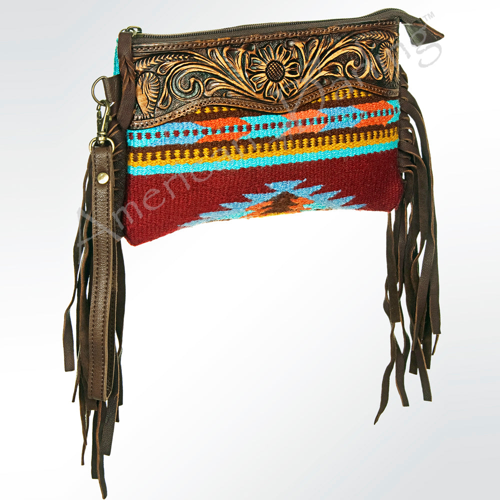 American Darling Cross Body Hand Tooled Saddle Blanket Genuine Leather Western Women Bag Handbag Purse | Crossbody for Cute