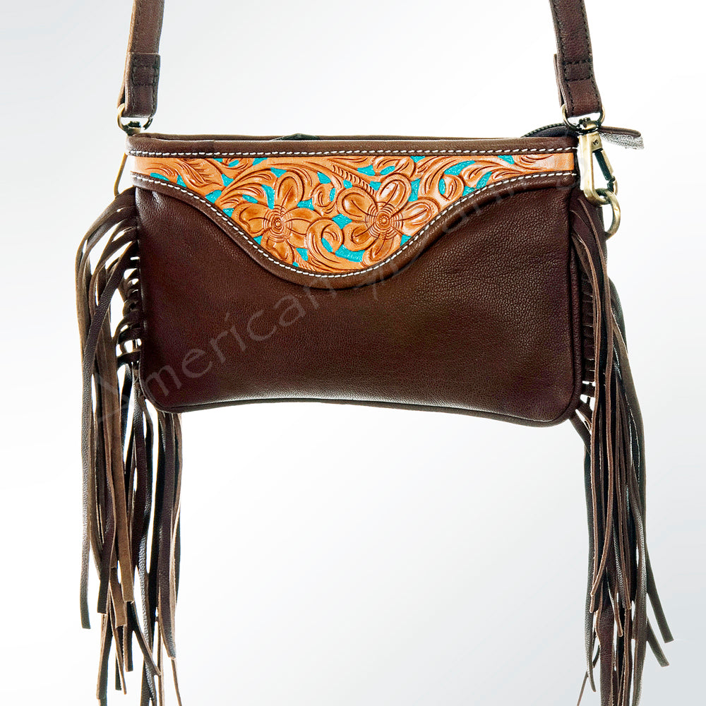 American Darling Small Crossbody Hand Tooled Hair on Genuine Leather Western Women Bag Handbag Purse | for Cute