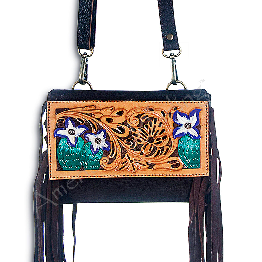 American Darling Women's Wallet Hand Tooled Genuine Leather Handbag and Ladies Purse