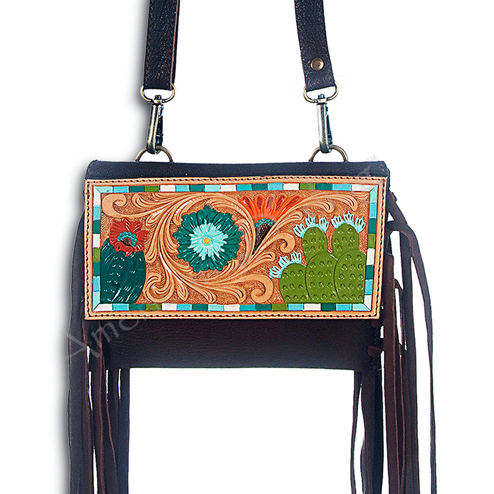 American Darling Women's Wallet Hand Tooled Genuine Leather Handbag and Ladies Purse