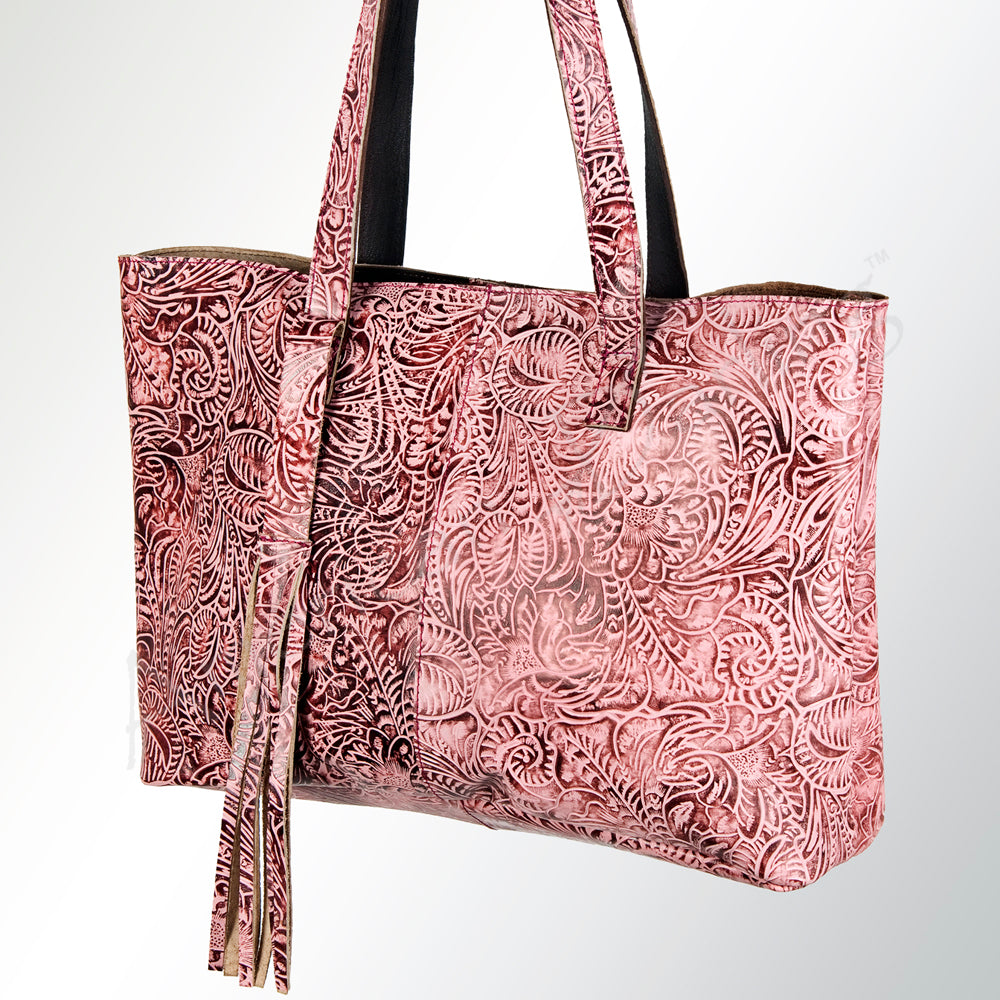 American Darling Women's Tote Bag Western Tooled Embossed Genuine Leather Handbag and Ladies Purse
