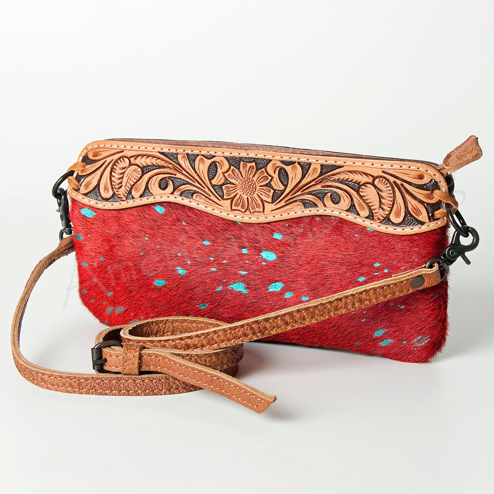 American Darling Small Crossbody Hand Tooled Hair On Genuine Leather Western Women Bag Handbag Purse | for Cute