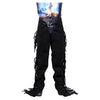 HILASON Black Full Grain Leather Shotgun Work Chaps | Bull Riding Western cowboy for men Women