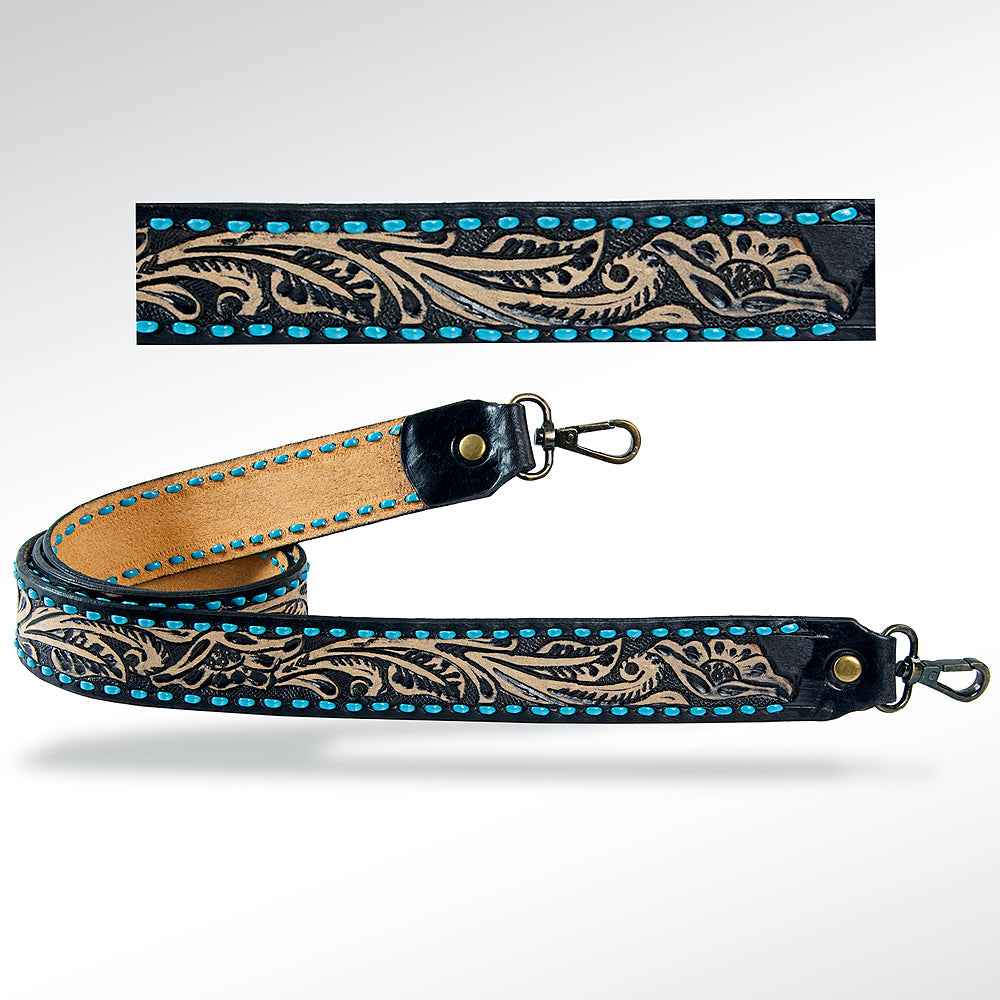 American Darling Hand Tooled Genuine Leather Crossbody Handle Strap for Bags Phone Keychain Wallet Purse Clutch Cellphone