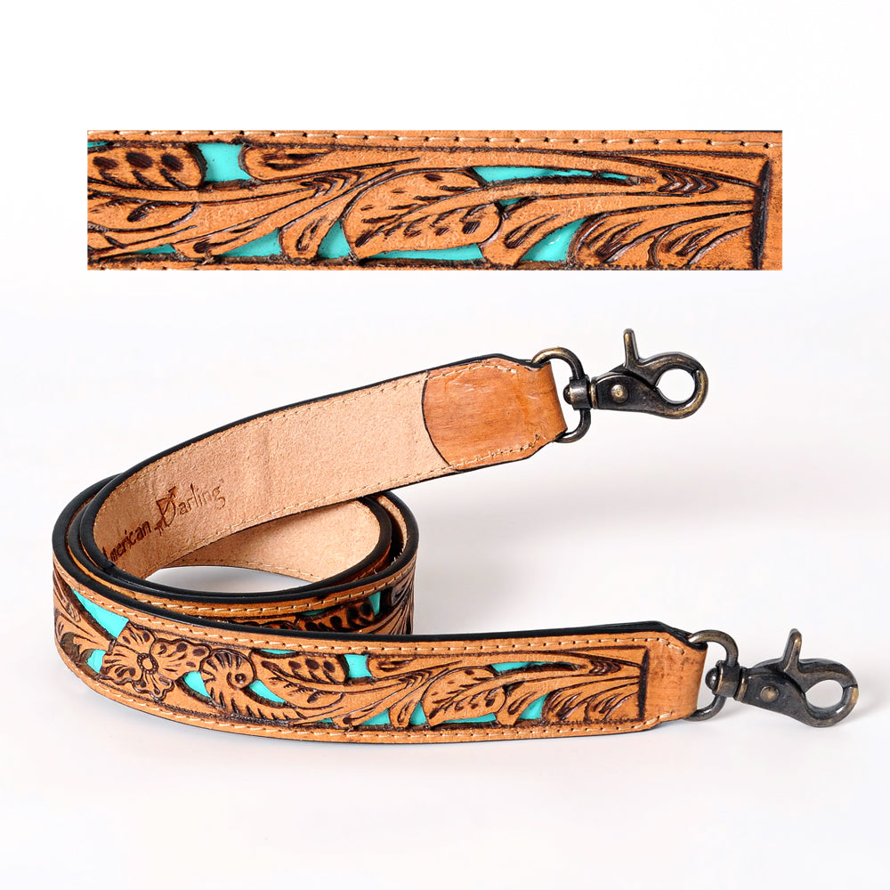American Darling Hand Tooled Genuine Leather Crossbody Handle Strap for Bags Phone Keychain Wallet Purse Clutch Cellphone