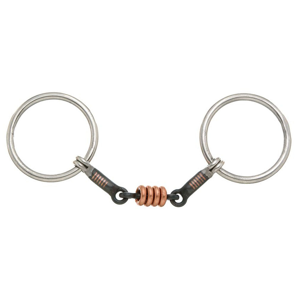 5 In Mouth Tough Kelly Silver Star 3 Piece Ring Snaffle Bit Horse