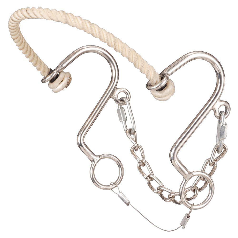 Tough 1 Horse Bit Kelly Silver Star S Hack With Rope Nose