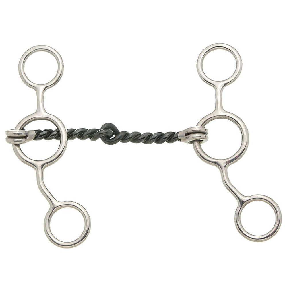 Tough 1 Horse Bit Kelly Silver Star Sweet Iron Jr. Cow Twist