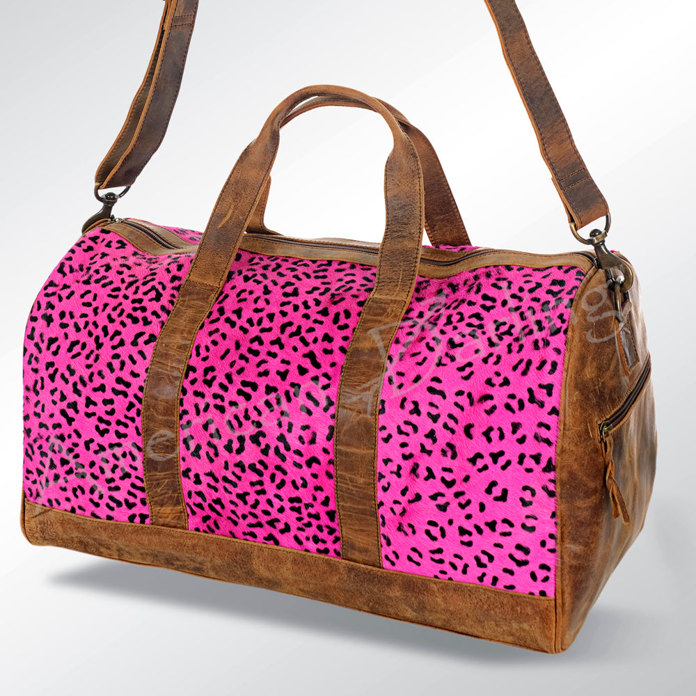 American Darling Duffel Hair On Genuine Leather Western Women Bag | Handbag Duffel Weekend Travel Bags for