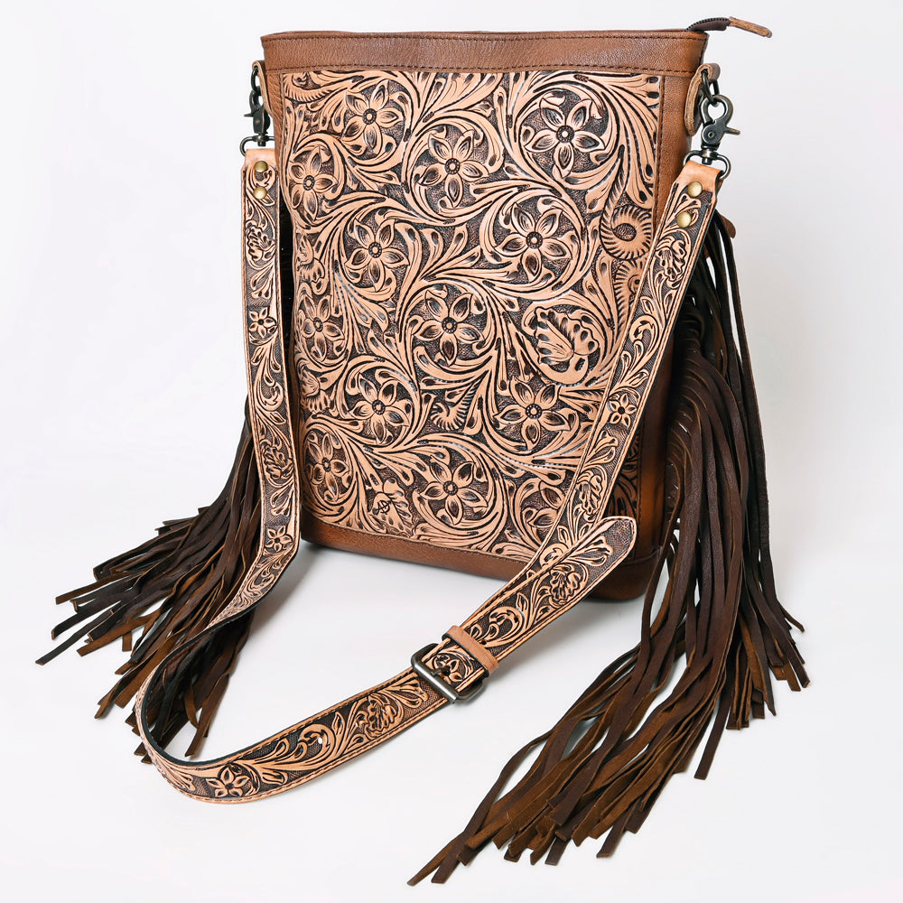 American Darling Women's Crossbody Bag Hand Tooled Genuine Leather Handbag and Ladies Purse