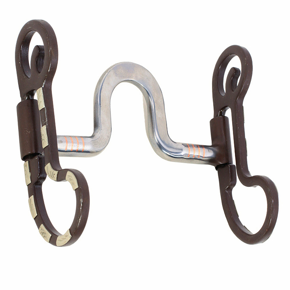 5 1/8 In Hilason Horse Bit Santa Fe Argentine Sweet Iron Brown