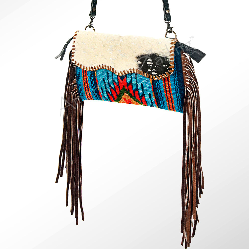 American Darling Wristlet Hair -On Saddle blanket Genuine Leather Western Women Bag | Handbag Purse Travel Clutch