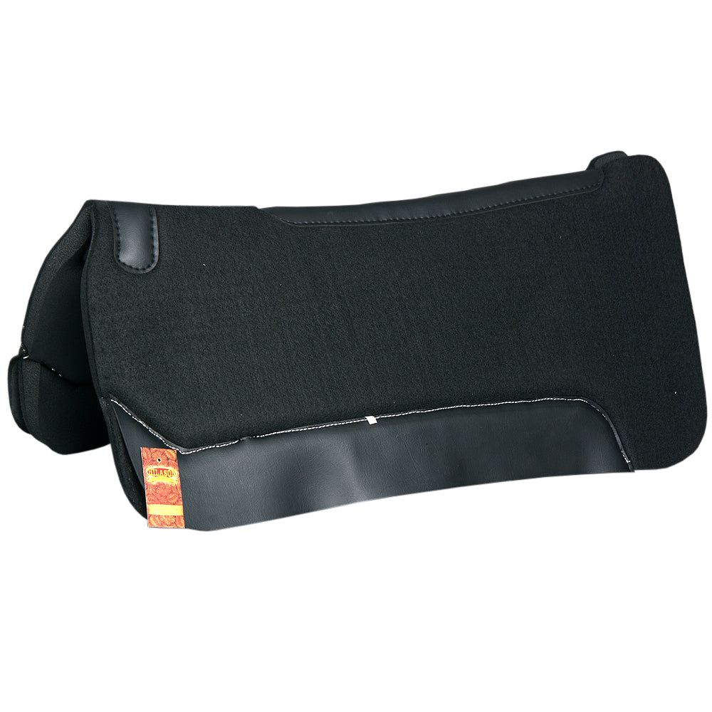 32 in X32 Hilason Foam Pu Leather Felt Horse Saddle Pad Black