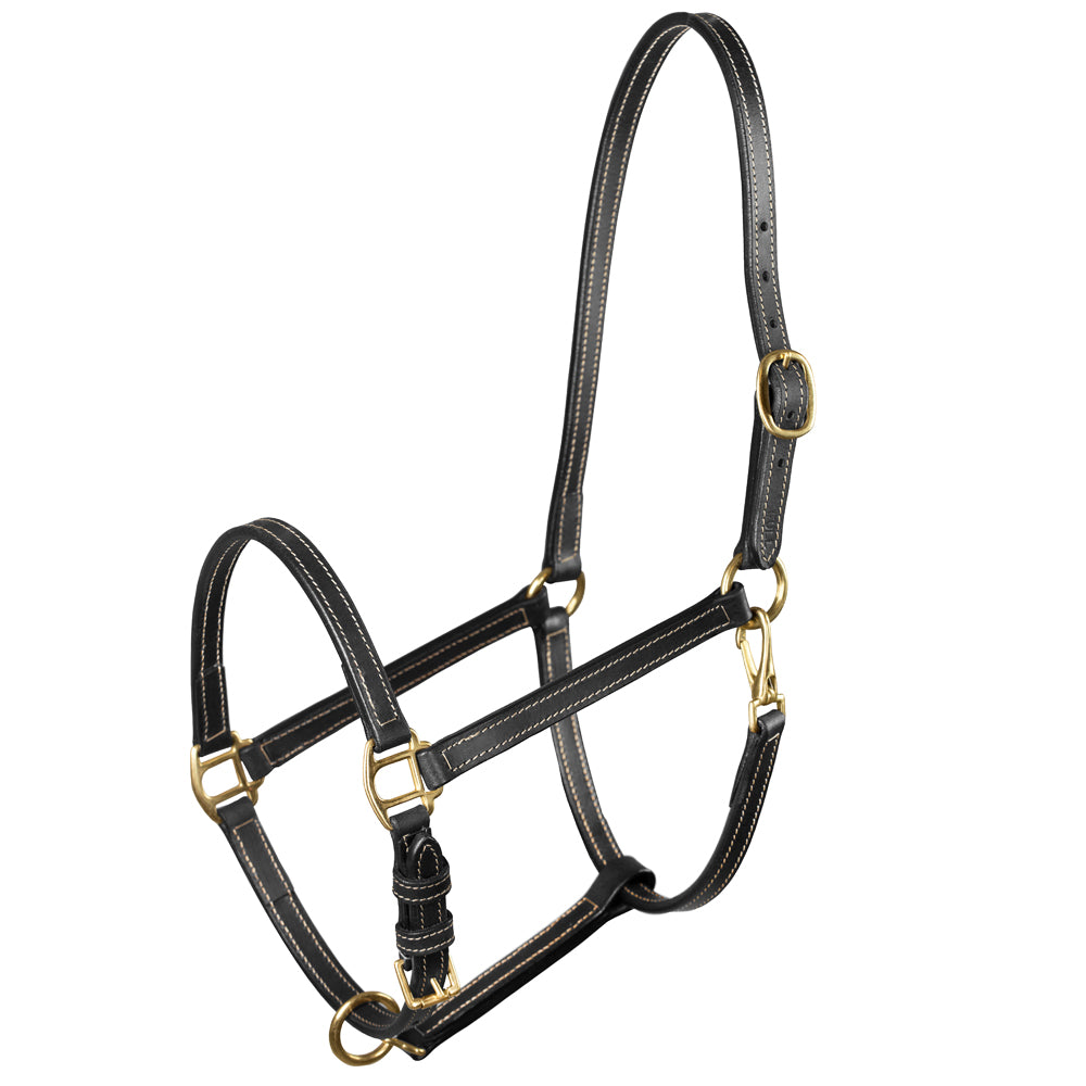 Horze Fremont Leather Horse Halter Black