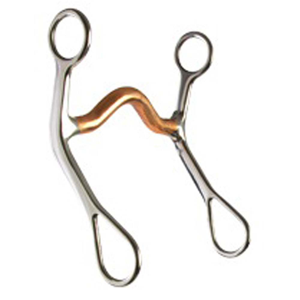Hilason Stainless Steel Grazing Horse Bit Medium Port Copper Mouth