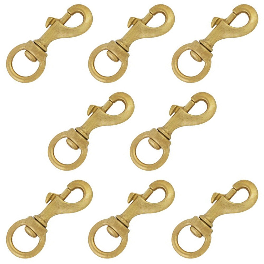 1 1/8 In X 4 3/4 Hilason Swivel Round Eye Bolt Snap Solid Brass