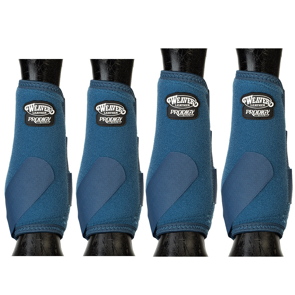 Medium Weaver Horse Leg Boots Front Rear Prodigy Athletic Four Pack Navy