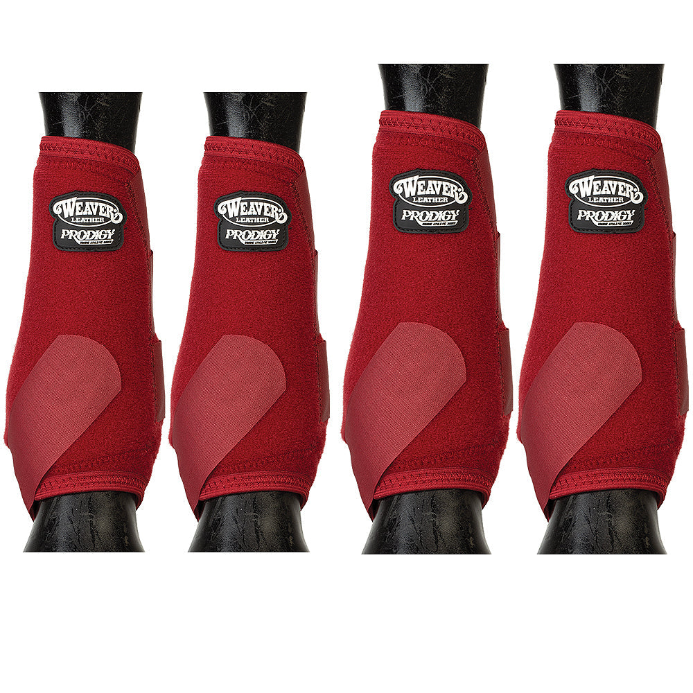 Medium Weaver Horse Leg Boots Front Rear Prodigy Athletic Four Pack Blue