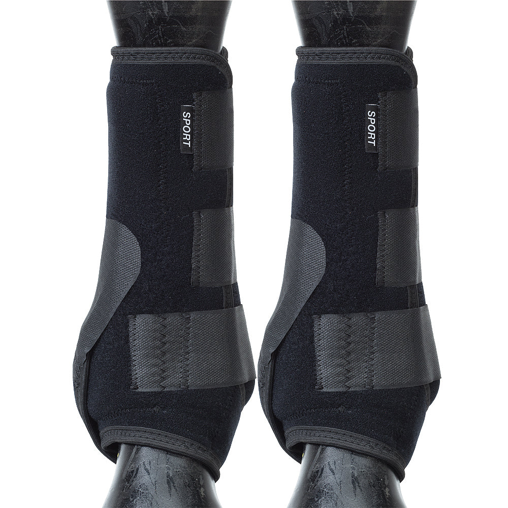 Medium Weaver Horse Front Boots Synergy Sport Athletics Black
