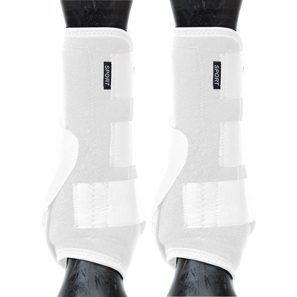 Weaver Horse Front Boots Synergy Sport Athletics White