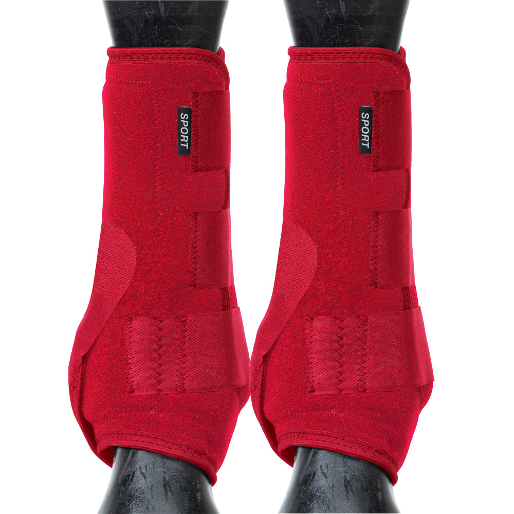 Medium Weaver Horse Hind Boots Synergy Sport Athletics Red