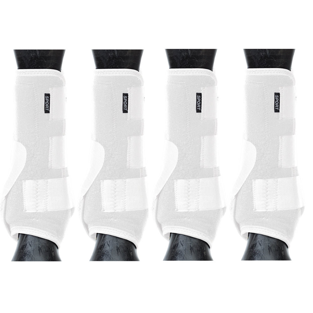 Medium Weaver Horse Front Hind Boots Synergy Sport Athletics 4 Pack White