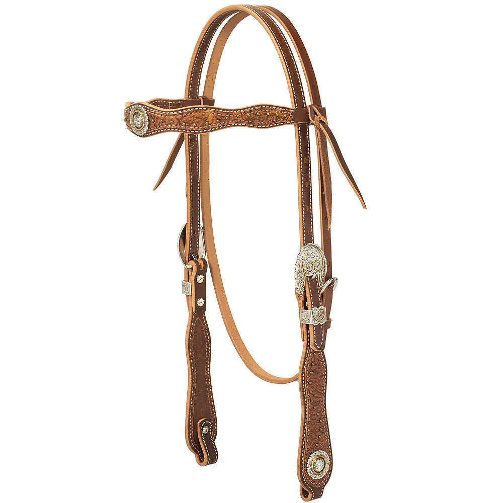 Weaver Horse Headstall Western Edge Browband Saddle Tan