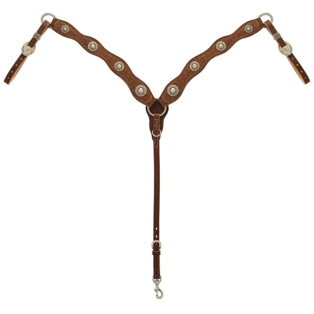 Weaver Horse Leather Breast Collar Western Edge Brown