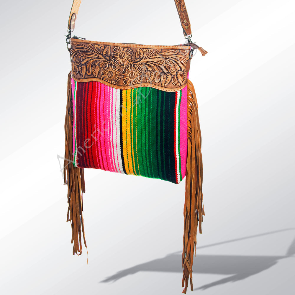 ADBGZ224 American Darling Hand Tooled Saddle Blanket Genuine Leather Women Bag Western Handbag Purse