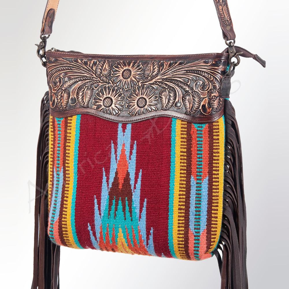 American Darling Cross Body Hand Tooled Saddle Blanket Genuine Leather Western Women Bag Handbag Purse | Crossbody for |Cute