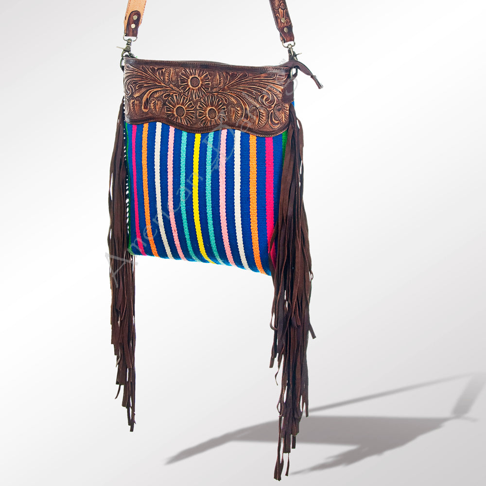 American Darling Cross Body Hand Tooled Saddle Blanket Genuine Leather Western Women Bag Handbag Purse | Crossbody for Cute