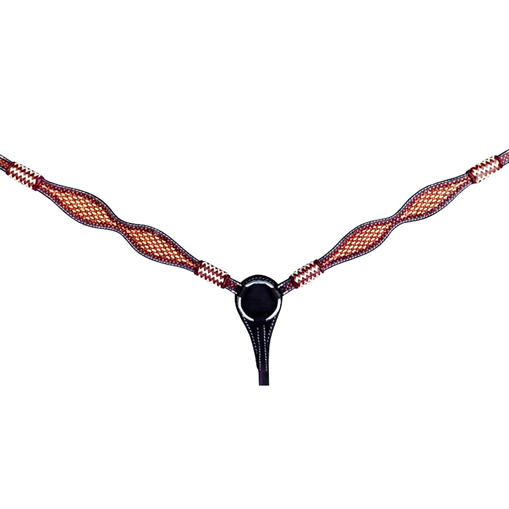 HILASON Western Horse Headstall Breast Collar Set American Leather Tan | Tack for Horses