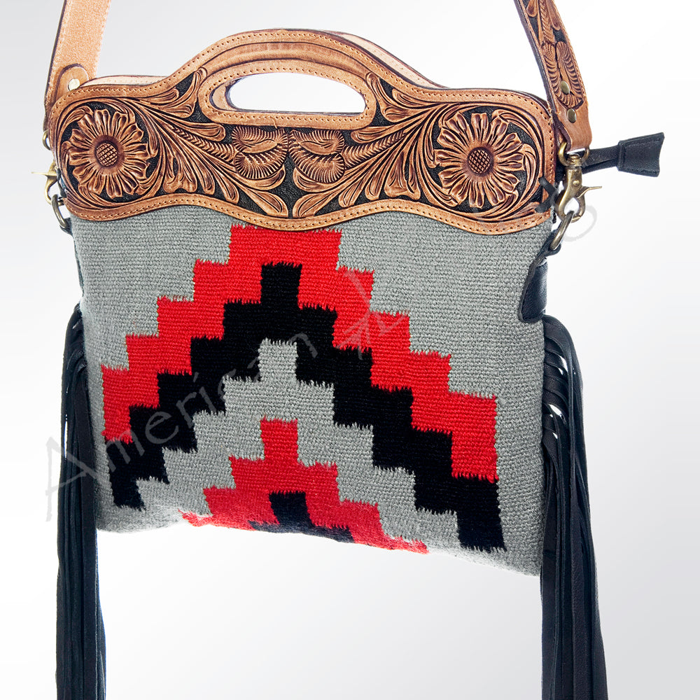 American Darling Cross Body Hand Tooled Saddle Blanket Genuine Leather Western Women Bag Handbag Purse | Crossbody for Cute