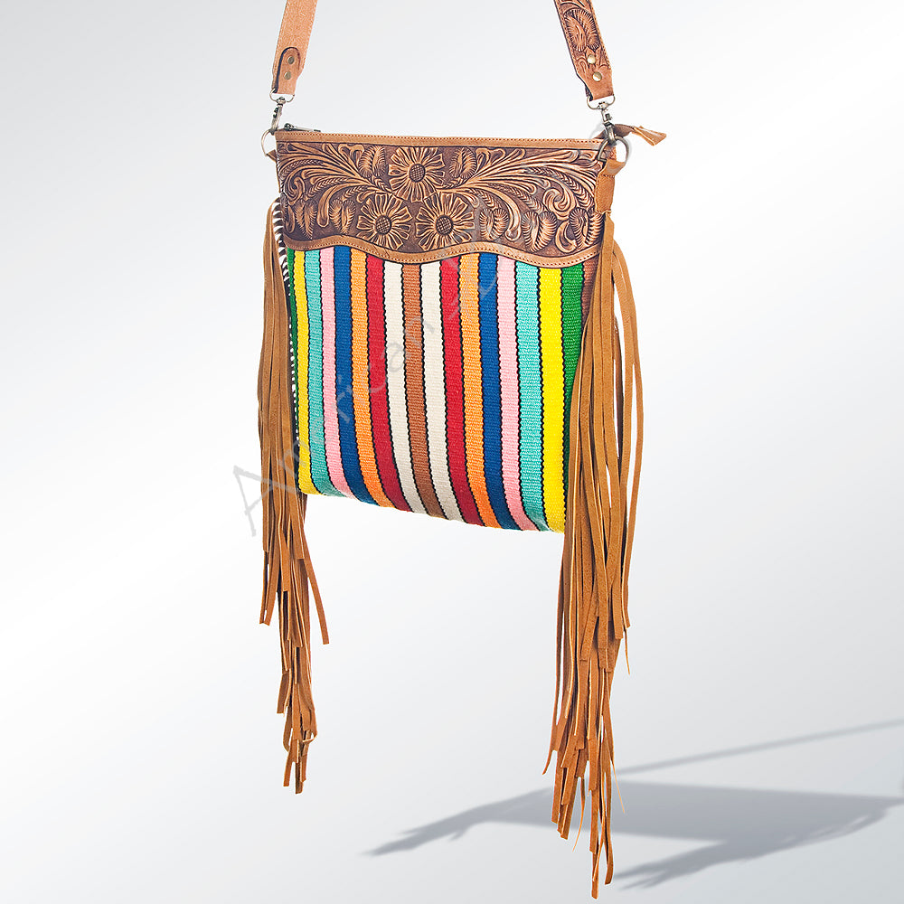 American Darling Cross Body Hand Tooled Saddle Blanket Genuine Leather Western Women Bag Handbag Purse | Crossbody for Cute