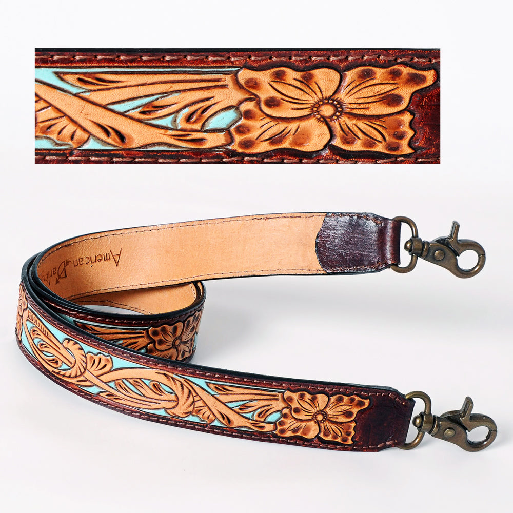 American Darling Hand Tooled Genuine Leather Crossbody Handle Strap for Bags Phone Keychain Wallet Purse Clutch Cellphone