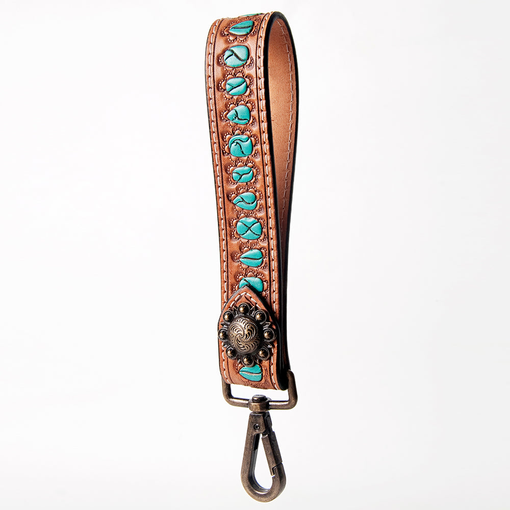 American Darling Hand Tooled Genuine Leather Handle Strap for Wristlet Bag Phone Wrist Keychain Wallet Purse Clutch Cellphone