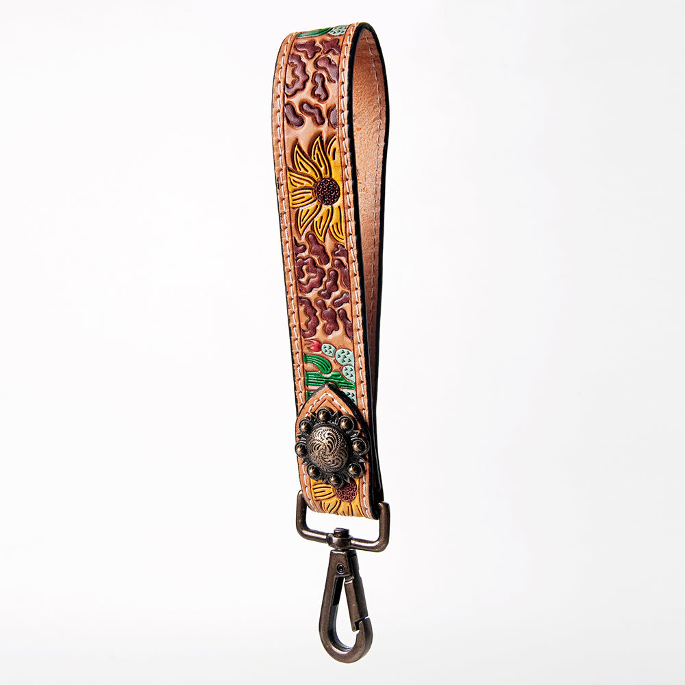 American Darling Hand Tooled Genuine Leather Handle Strap for Wristlet Bag Phone Wrist Keychain Wallet Purse Clutch Cellphone