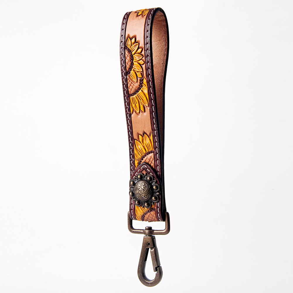 American Darling Hand Tooled Genuine Leather Handle Strap for Wristlet Bag Phone Wrist Keychain Wallet Purse Clutch Cellphone