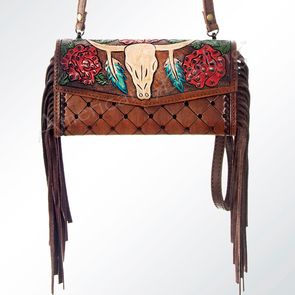 American Darling Organiser Hand Tooled Genuine Leather Western Women Bag Handbag Purse | Travel Bags College Casual