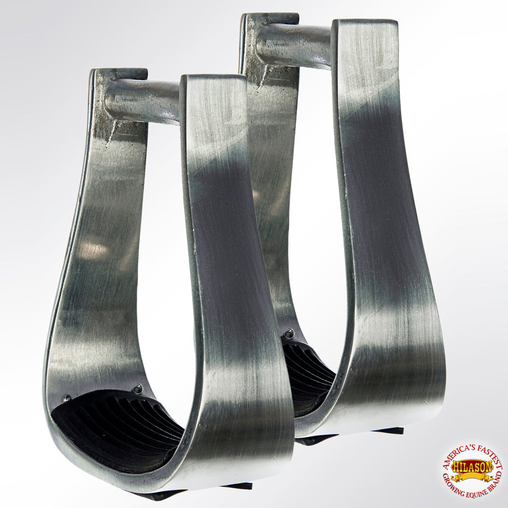 HILASON Horse Western Saddle Engraved Copper Overlay Roper Stirrups | Equestrian Riding