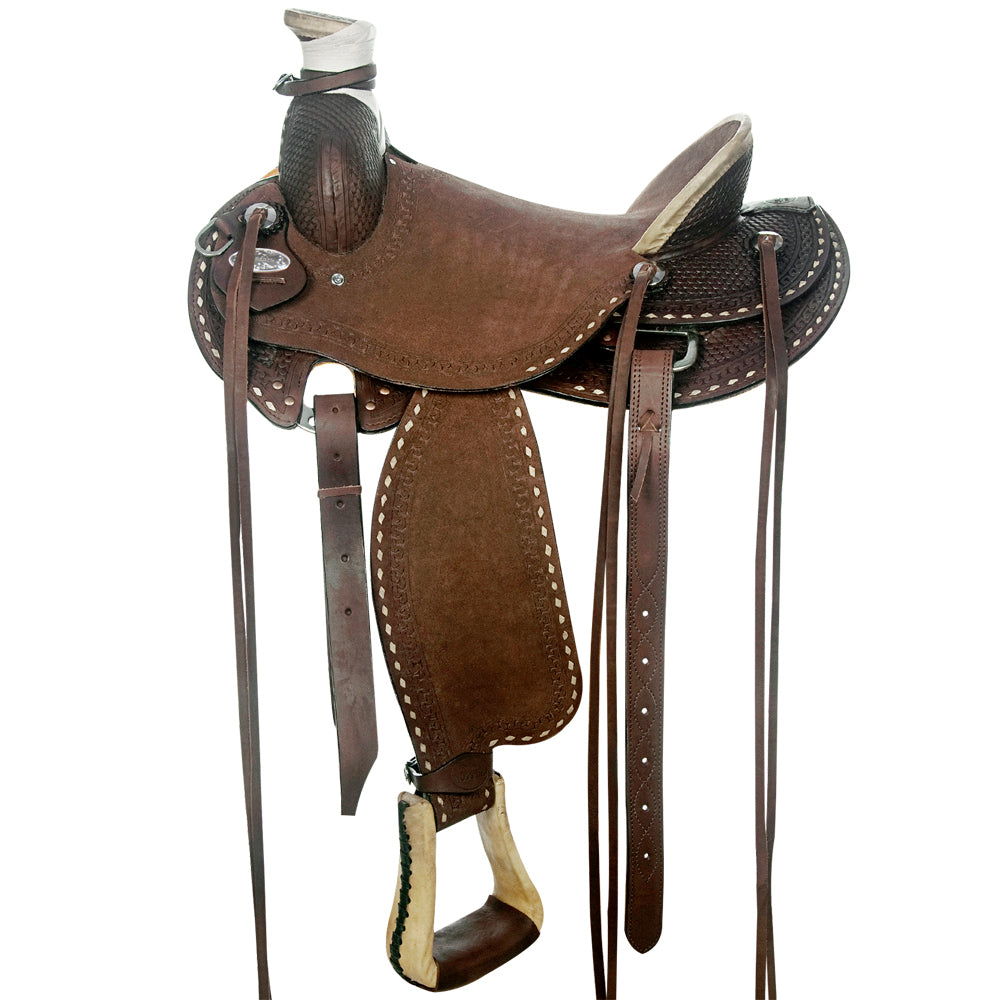 Western Horse Wade Saddle American Leather Ranch Roping Dark Brown
