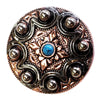 HILASON Western Screw Back 2 Tone Finishing Concho W/ Turquoise Crystal