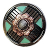 HILASON Western Screw Back 2 Tone Finishing Concho W/ Turquoise Crystal